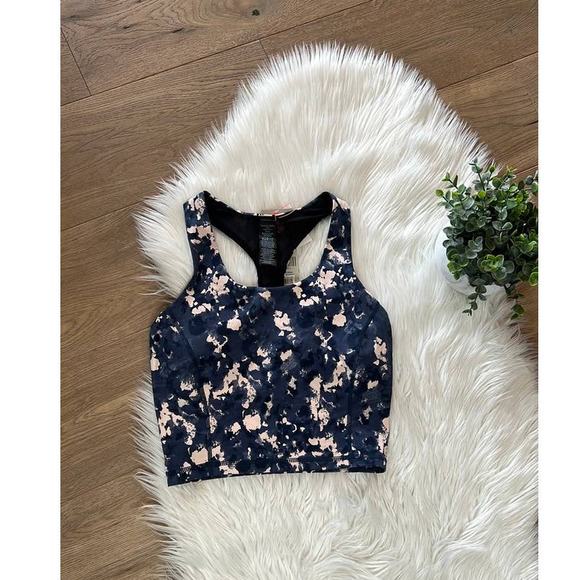 Sweaty Betty Other - NWT Sweaty Betty Power Cropped Workout Bra watercolor Blue Patch Size S